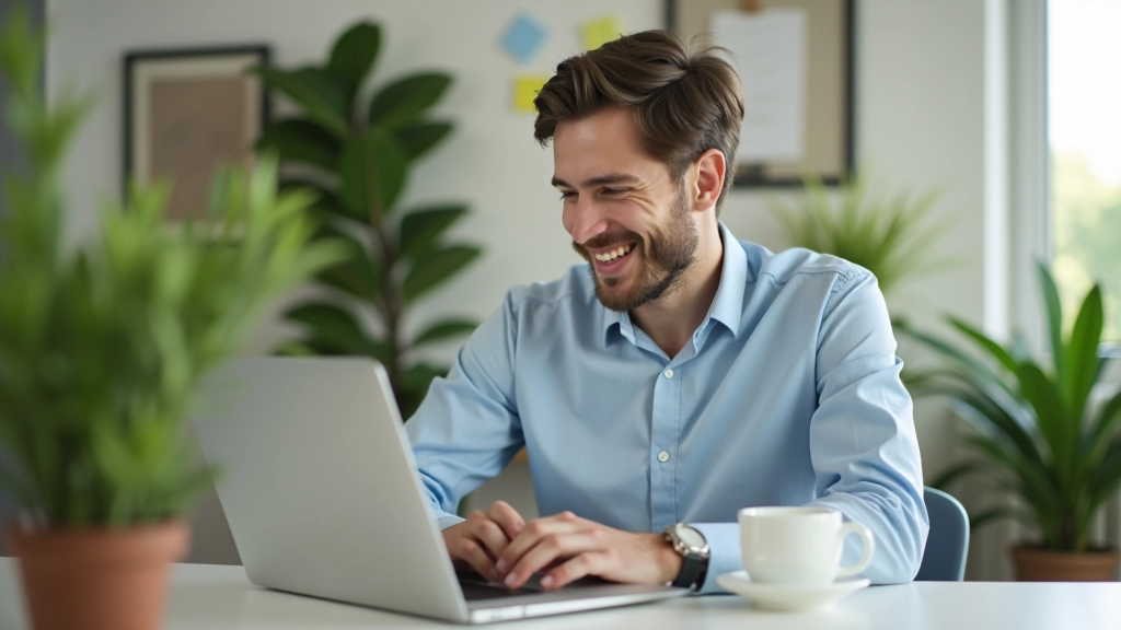 Créateur vérifiant les revenus de ses licences numériques sur un écran d'ordinateur portable