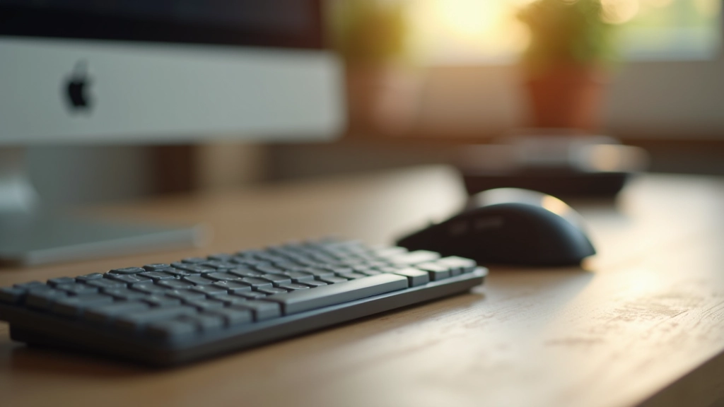 Gros plan sur un clavier mécanique et une souris professionnelle sur un bureau